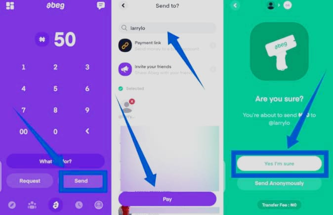 Abeg App – How To Use Abeg App To Send And Receive Money, How Abeg App works 