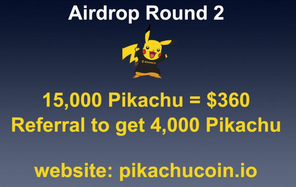 Pikachu token airdrop